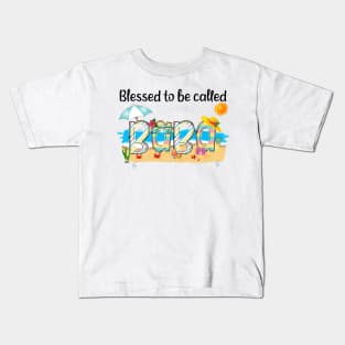 Blessed To Be Called Baba Summer Beach Happy Mother's Kids T-Shirt